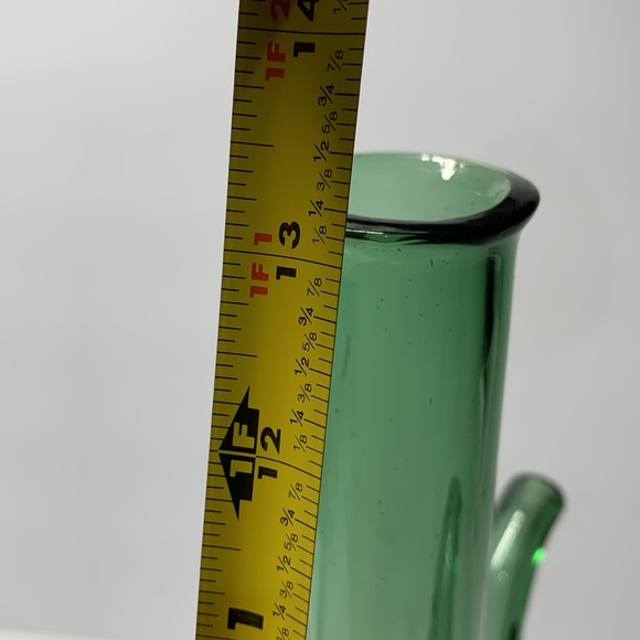 Vintage Green Blown Glass Jug with Ice Bucket Included, Empoli, Italy - Picture 9 of 12